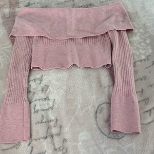 Wild Fable Dusty Rose Off-Shoulder Sweater